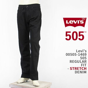 Levi's ���[�o�C�X 505 ���M�����[ �t�B�b�g �X�g���b�`�f�j�� �u���b�N Levi's 505 Jeans 00505-1469�y�������K�i/���b�h�^�u/�W�[���Y/���������z