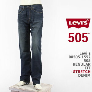Levi's ���[�o�C�X 505 ���M�����[ �t�B�b�g �X�g���b�`�f�j�� �C���f�B�S �_�[�N���[�Y�h Levi's 505 Jeans 00505-1552�y�������K�i/���b�h�^�u/�W�[���Y/���������z
