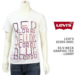 Levi's ���[�o�C�X V�l�b�N �O���t�B�b�N T�V���c ���[���[ LEVI'S V-NECK GRAPHIC T-SHIRT LORRY 82505-0001�y�������K�i/����/�N���b�N�|�X�g�z