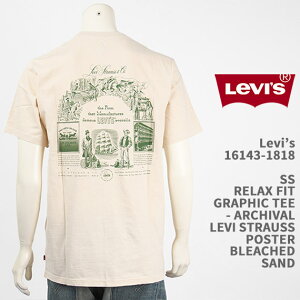 Levi's ���[�o�C�X �O���t�B�b�N T�V���c �����b�N�X�t�B�b�g LEVI'S RELAXED FIT TEE ARCHIVAL LEVI STRAUSS POSTER BLEACHED SAND 16143-1818�y�������K�i/����/�N���b�N�|�X�g�Ή��z