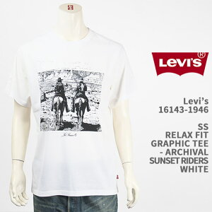 Levi's ���[�o�C�X �O���t�B�b�N T�V���c �����b�N�X�t�B�b�g LEVI'S RELAXED FIT TEE ARCHIVAL SUNSET RIDERS WHITE 16143-1946�y�������K�i/����/�N���b�N�|�X�g�Ή��z