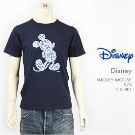 【国内正規品】Disney ディズニー ミッキーマウス 半袖 Tシャツ トロピカルプリント シルエットパッチ Disney S/S MICKEY MOUSE T-SHIRT PATCHED GU721068R-801【メール便対応可】