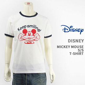 【国内正規品】Disney ディズニー ミッキーマウス 半袖 プリント Tシャツ リンガー Disney S/S MICKEY MOUSE PRINT T-SHIRT GU821078R-001【クリックポスト対応可】