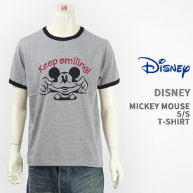 【国内正規品】Disney ディズニー ミッキーマウス 半袖 プリント Tシャツ リンガー Disney S/S MICKEY MOUSE PRINT T-SHIRT GU821078R-206【クリックポスト対応可】