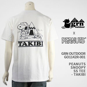 Peanuts �s�[�i�b�c �X�k�[�s�[ T�V���c GRN OUTDOOR PEANUTS SNOOPY SS TEE TAKIBI GO1142R-001�y�������K�i/����/�v�����g/�R���{/�N���b�N�|�X�g�z