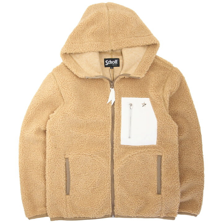 楽天市場】Schott ショット 鹿革 ポケット ボアフリース ジャケット 