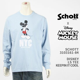 Schott Disney ショット ディズニー ミッキーマウス Tシャツ SCHOTT DISNEY T-SHIRT KEEPIN IT COOL 3103161-84【国内正規品/長袖/ロンT】