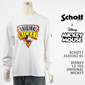Schott Disney ショット ディズニー ミッキーマウス Tシャツ SCHOTT DISNEY T-SHIRT ORIGINAL MICKEY 3103162-01【国内正規品/長袖/ロンT】