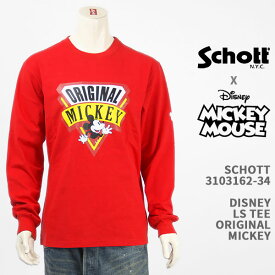 Schott Disney ショット ディズニー ミッキーマウス Tシャツ SCHOTT DISNEY T-SHIRT ORIGINAL MICKEY 3103162-34【国内正規品/長袖/ロンT】