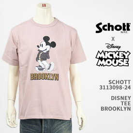 Schott Disney ショット ディズニー ミッキーマウス Tシャツ SCHOTT DISNEY TEE BROOKLYN MICKEY MOUSE 3113098-24【国内正規品/半袖】