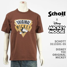 Schott Disney ショット ディズニー ミッキーマウス Tシャツ SCHOTT DISNEY TEE ORIGINAL MICKEY MOUSE 3113101-55【国内正規品/半袖】