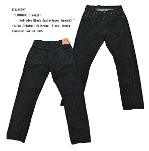 FULLCOUNT�i�t���J�E���g�j�g1101BKSS Straight Selvedge Black Denim(Super Smooth) �h11.5�I���XBLACK�f�j�������E�H�b�V���ς�FL-1101BKSS-25 �W�[���Y �����Y �X�g���[�g �A���J�W ���Y ���{�� �j��
