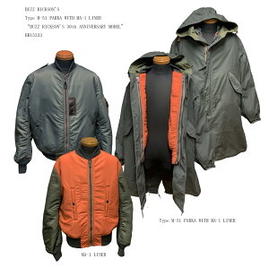 BUZZ RICKSON'S oYN\YType M-51 PARKA WITH MA-1 LINER gBUZZ RICKSON'S 30th ANNIVERSARY MODELh BR15333uNCvtCgWPbg ~^[ Y j Vi