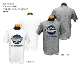 BUZZ RICKSON'S バズリクソンズ SLUB YARN T-SHIRT “BUZZ RICKSON'S 30th ANNIVERSARY”半袖Tシャツ2023年生産モデルBR79194-23ssメンズ アメカジ 男性 半袖Tシャツ