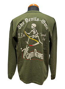 BUZZ RICKSON'S �o�Y���N�\���Y �g13th BOMB.SQ.THE GRIM REAPERS�h L/S T-SHIRT 2025�N�H���f��BR69628-25AW�����Y �A���J�W �j�� ���� T�V���c