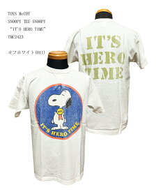 TOYS McCOY (トイズマッコイ)SNOOPY TEE SNOOPY “IT'S HERO TIME”TMC2423「P」メンズ アメカジ 男性 半袖Tシャツ