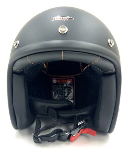 【ポイント20倍】ジェットヘルメット フリーサイズ ワンタッチ着脱フック付 シールド無し 単色 SPJ-903 5色 バイク ツーリング