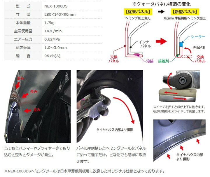 楽天市場】ネキスト ヘミングツール NEX-1000DS : GPinnovation
