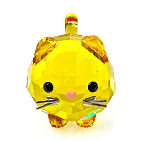 スワロフスキー SWAROVSKI クリスタル フィギュア Chubby Cats イエローキャット #5658325 インテリア 置物 送料無料