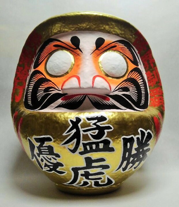楽天市場】阪神タイガース 優勝祈願 猛虎だるま 金 12号 サイズ 40cm 