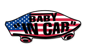 BABY IN CAR XebJ[ AJ   Ԃ񂪏Ă܂ xr[CJ[ XP{[  V[ pfB VANS SIZEFw150mm×h65mm