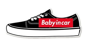 BABY IN CAR Xj[J[^ XebJ[  ubN Ԃ񂪏Ă܂ xr[CJ[  V[ pfB VANS