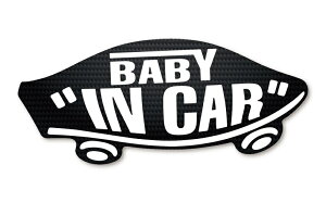 BABY IN CAR XebJ[ J[{ ×zCgL EGbgJ[{ Ԃ񂪏Ă܂ xr[CJ[ XP{[  V[ pfB VANS SIZEFw150mm×h65mm