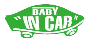 BABY IN CAR XebJ[ CO[  Ԃ񂪏Ă܂ xr[CJ[ XP{[  V[ pfB VANS SIZEFw150mm×h65mm
