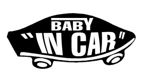 BABY IN CAR XebJ[ ubN  Ԃ񂪏Ă܂ xr[CJ[ XP{[  V[ pfB VANS SIZEFw150mm×h65mm