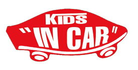 KIDS IN CAR ステッカー レッド 赤 子どもが乗ってます キッズインカー スケボー 車 シール パロディ VANS風 SIZE：w150mm×h65mm