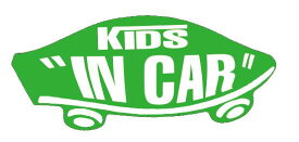 KIDS IN CAR ステッカー グリーン 緑 子どもが乗ってます キッズインカー スケボー 車 シール パロディ VANS風 SIZE：w150mm×h65mm