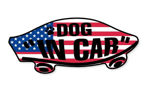 DOG IN CAR XebJ[ AJ   񂿂񂪏Ă܂ hbOCJ[    V[ VANS SIZEFw150mm×h65mm