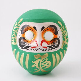緑の福だるま；才能開花・健康祈願・信頼・安心など カラーだるま 緑 7号 サイズ 24cm 福入だるま 高崎だるま ダルマ 達磨