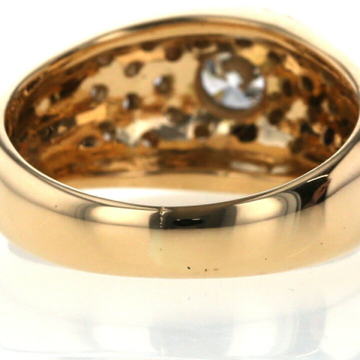 楽天市場】K18YG イエローゴールド リング ダイヤモンド 0.387ct/0.35 