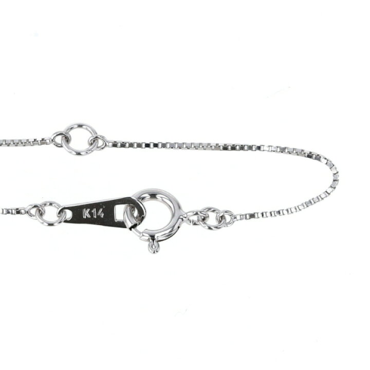 楽天市場】K14WG ホワイトゴールド ネックレス ダイヤモンド 0.30ct 花 