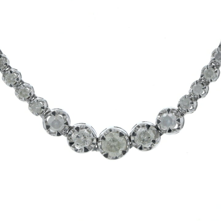 楽天市場】K18WG ホワイトゴールド ネックレス ダイヤモンド 4.00ct 