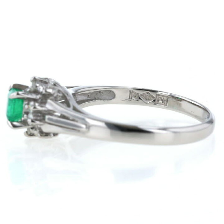楽天市場】Pt900 プラチナ リング エメラルド0.28ct ダイヤモンド0.08  