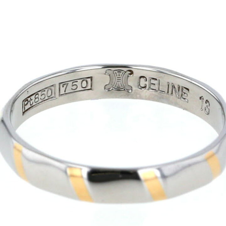 楽天市場】CELINE セリーヌ Pt850 K18YG プラチナ イエローゴールド  