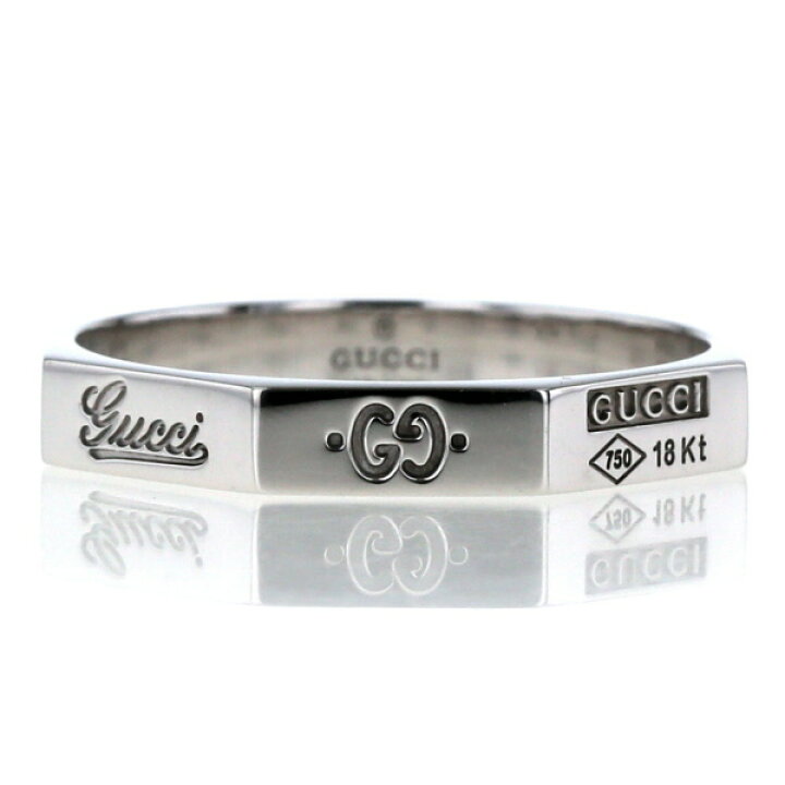 楽天市場】GUCCI グッチ K18WG ホワイトゴールド オクタゴナル リング  