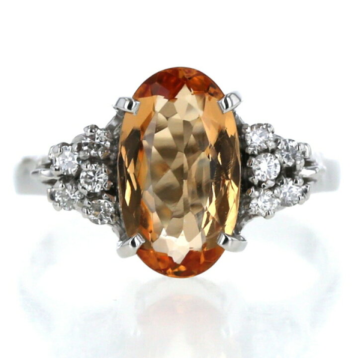 楽天市場】Pt900 プラチナ リング インペリアルトパーズ 2.87ct 