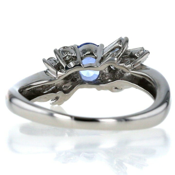 楽天市場】Pt850 プラチナ リング サファイア 0.48ct ダイヤモンド 