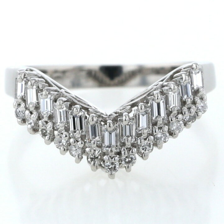 楽天市場】Pt900 プラチナ リング ダイヤモンド 0.54ct バゲット 