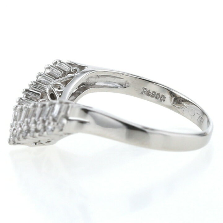 楽天市場】Pt900 プラチナ リング ダイヤモンド 0.54ct バゲット 