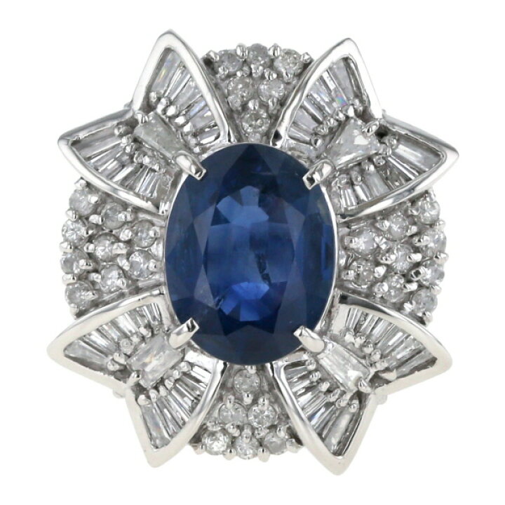 楽天市場】Pt900 プラチナ リング スリランカ産サファイア4.23ct 