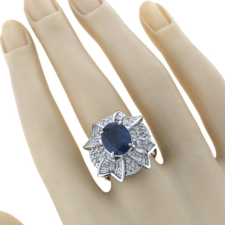 楽天市場】Pt900 プラチナ リング スリランカ産サファイア4.23ct 