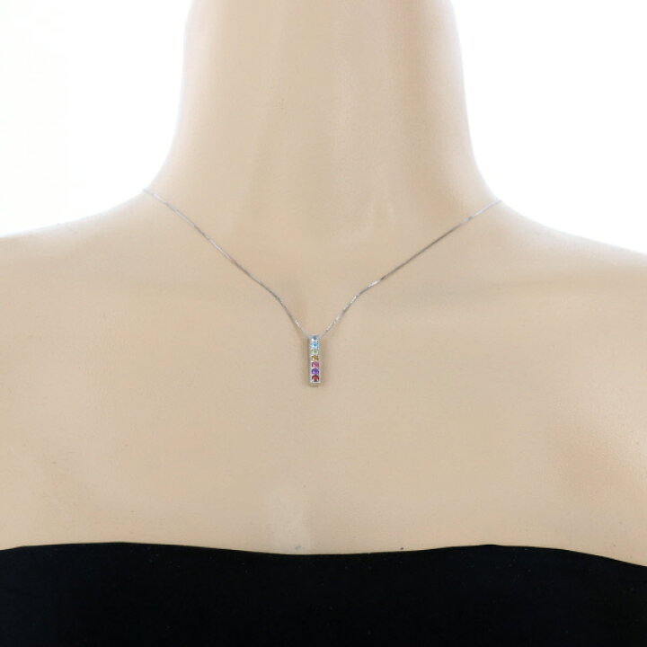 楽天市場】K18WG ホワイトゴールド ネックレス ダイヤモンド 0.23ct 