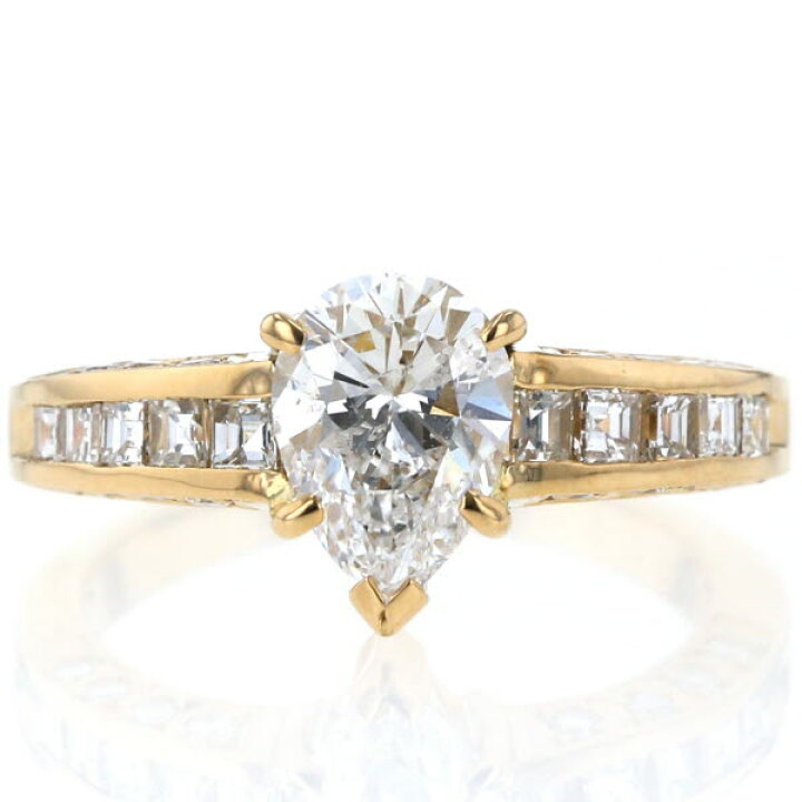 楽天市場】K18YG イエローゴールド リング ダイヤモンド1.525ct/0.57ct  