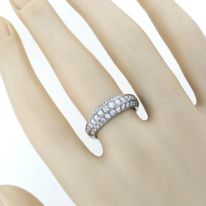 楽天市場】Pt900 プラチナ リング ダイヤモンド 1.00ct パヴェ 3列 