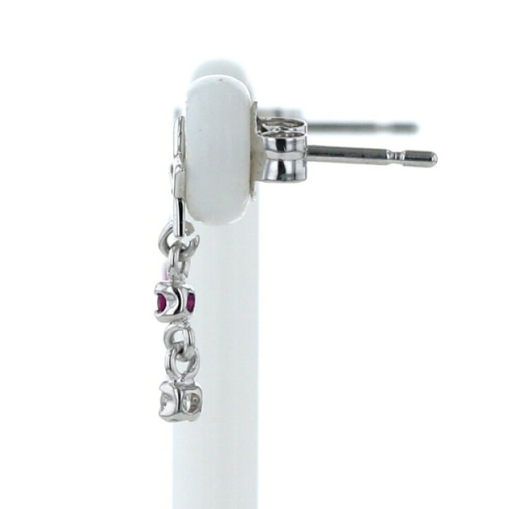 楽天市場】K14WG ホワイトゴールド ピアス ダイヤモンド 0.03ct/0.03ct 