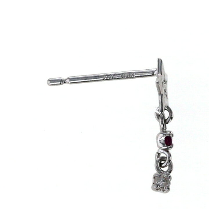 楽天市場】K14WG ホワイトゴールド ピアス ダイヤモンド 0.03ct/0.03ct 